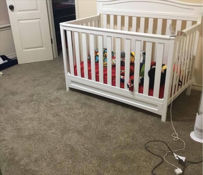baby's bedroom before mitigation