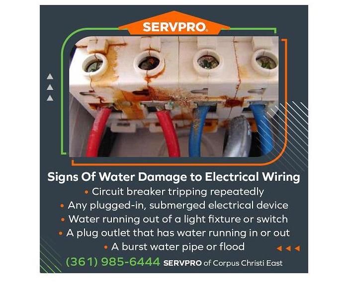 Water damaged electrical wiring